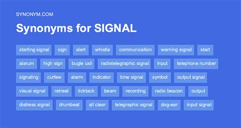 antonyms of signal|antonym signal words.